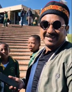 Tanmay Kar sang Bengali Folk song for the young cricketers in South Africa.