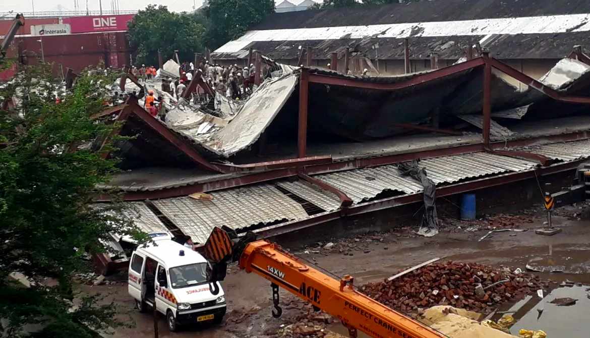 Taratala Godown Roof Collapsed