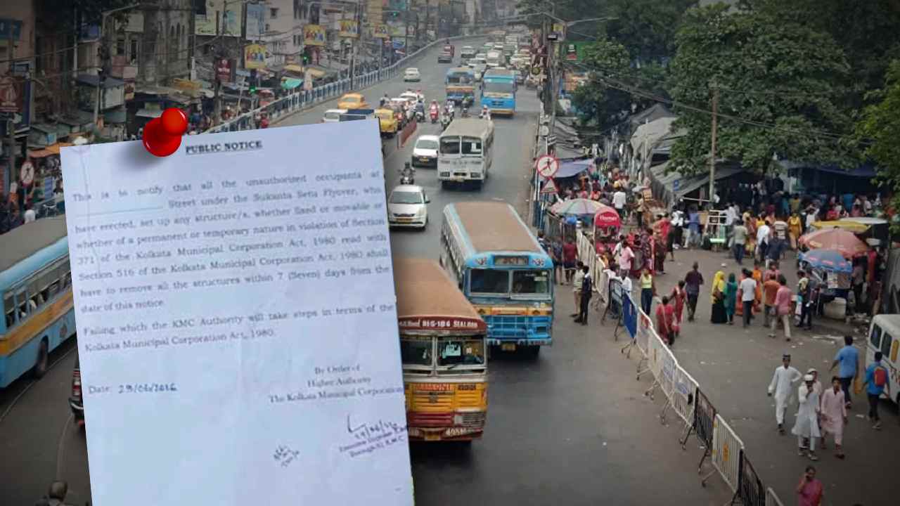 Eviction Notice at Jadavpurs Sukanta Setu Hawkers Market