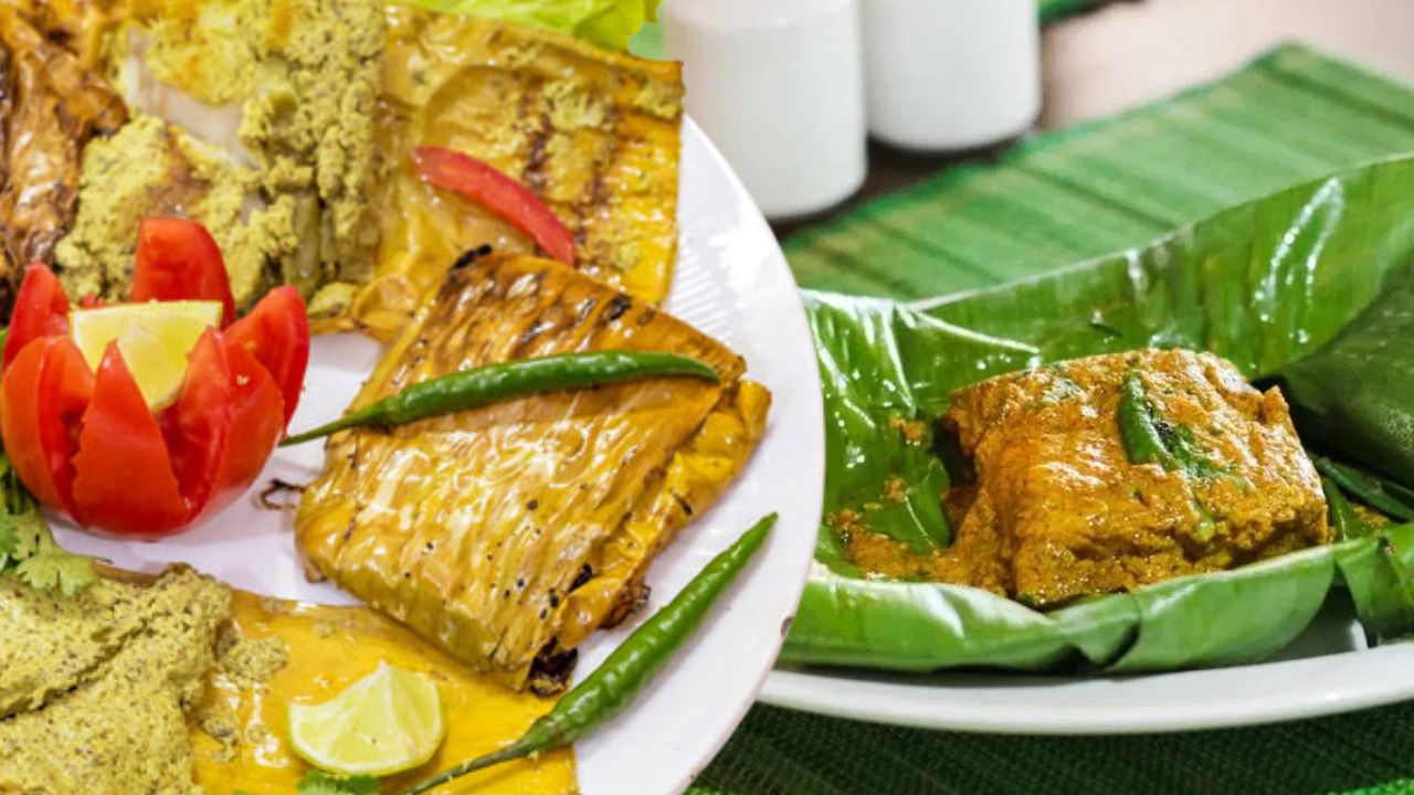 Recipe delicious chhanar paturi in banana leaves with minimal ingredients