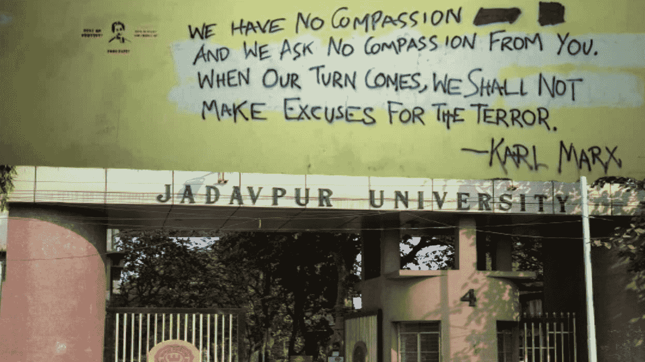 Graffiti returns to Jadavpur University within 24 hours