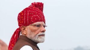 As always on Independence Day this time too turban of Narendra Modi carries a special message.