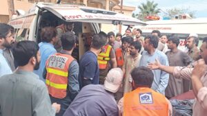 14 killed in horrific suicide blast at peace rally in Pakistan.