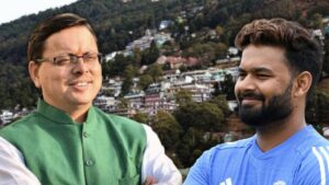 Rishabh Pant requests Pushkar Singh Dhami for land to build a house.