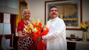 West Bengal CM Suvendu Adhikari meets with Finance Minister Nirmala Sitharaman