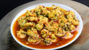 Recipe shrimp Tel Jhol with just a few ingredients