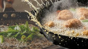 Cooking Tips trick to prevent hot oil from splattering on you while frying fish