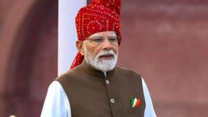 As always on Independence Day this time too turban of Narendra Modi carries a special message