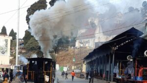 Darjeeling new toy train joyride at paglajhora duringpuja