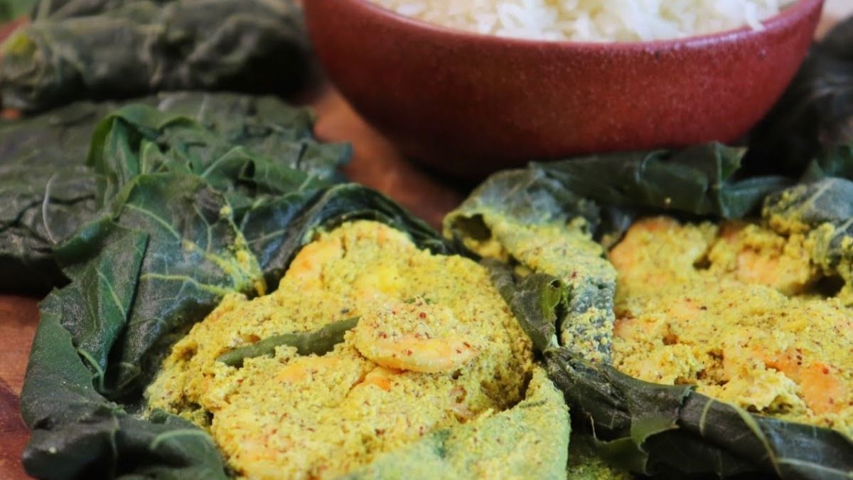Laupatay Chingri Paturi recipe 