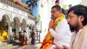 CM Suvendu Adhikari visits Madanmohan Mandir and increases state deveolpement baget