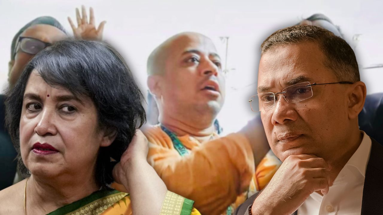 What did Taslima Nasrin say after the death of Chinmoy Krishna Das mother?