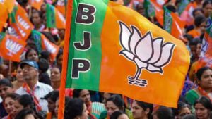 Suvendu Adhikari and his father Sisir in BJP state committee