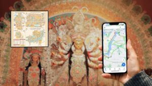 QR code facilities to get the durga Puja pandal road map in mobile