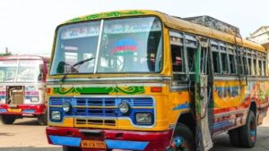 Bus strike in Bardhaman in protest against the menace of Toto rickshaws.
