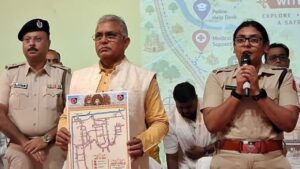 QR code facilities to get the  durga Puja pandal road map in mobile
