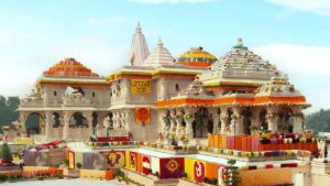 Durga Puja pandal is being constructed based on Ayodhya Ram Mandir