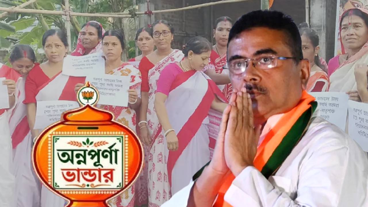 Durga Puja organized with Annapurna Yojana money in Pandua village