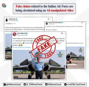 Pakistan spreads falsehoods again by making AI video showing destruction of Indian Air Force bases.