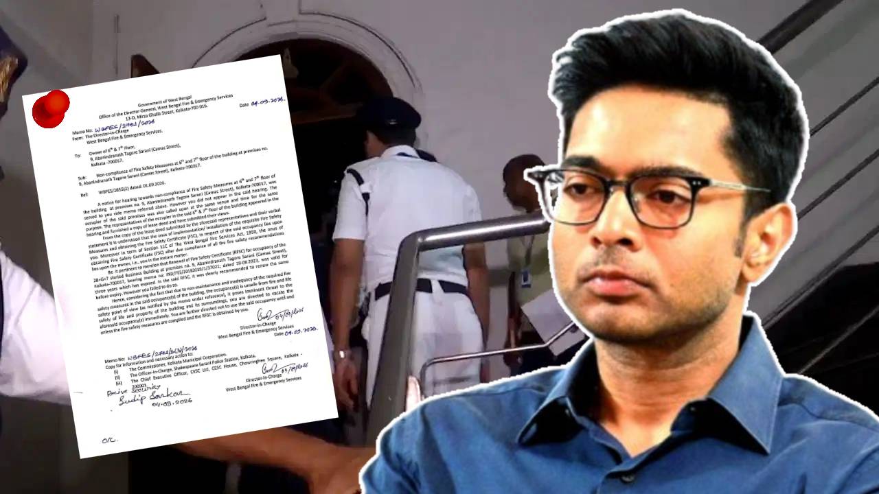 Fire Department orders to vacate Abhishek Banerjee Camac Street Office