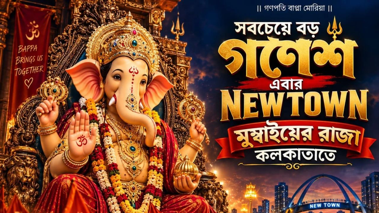 The biggest Ganesh Puja is being held in Newtown, organised by Banglahunt.