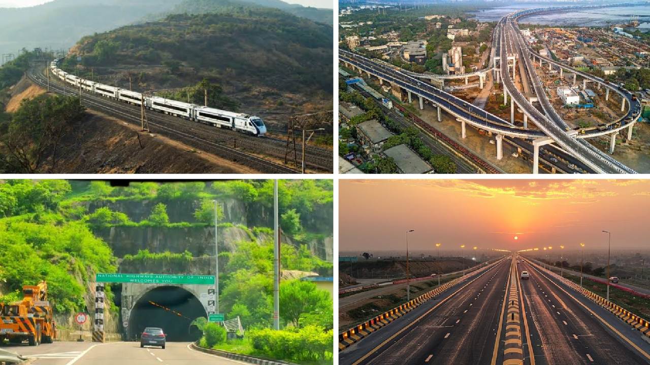 How have bridges-tunnels-expressways transformed transport infrastructure of India?