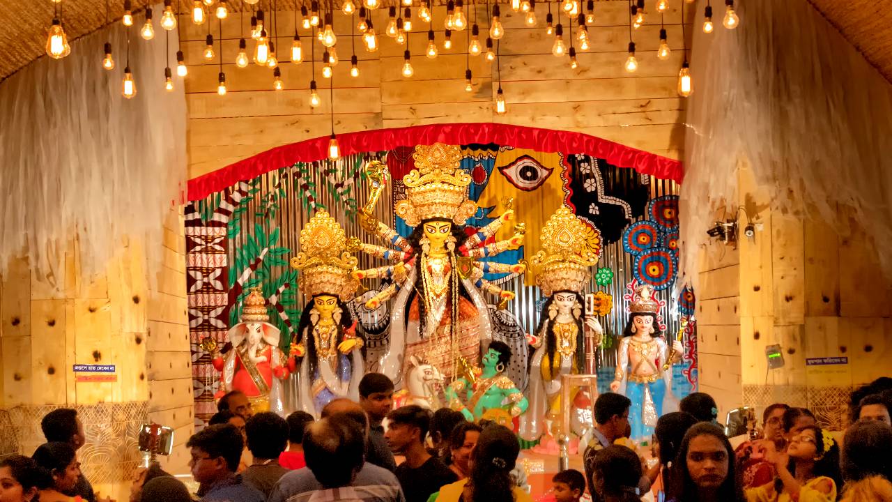 Kolkata Police making orange uniform for Durga Puja volunteers