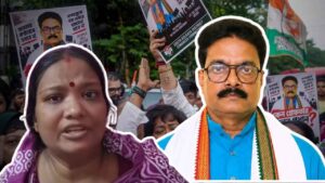 Nandigram Congress Candidate Milan Pradhan's Wife doing Election Campaign