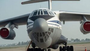 The first foreign military aircraft landed at this airport of India ahead of Putin's visit.
