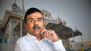 Suvendu Adhikari at Jain Temple Bhawanipore