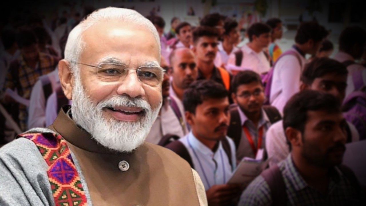 PM Modi distributed appointment letters to 51,000 youths at the Rozgar Mela.