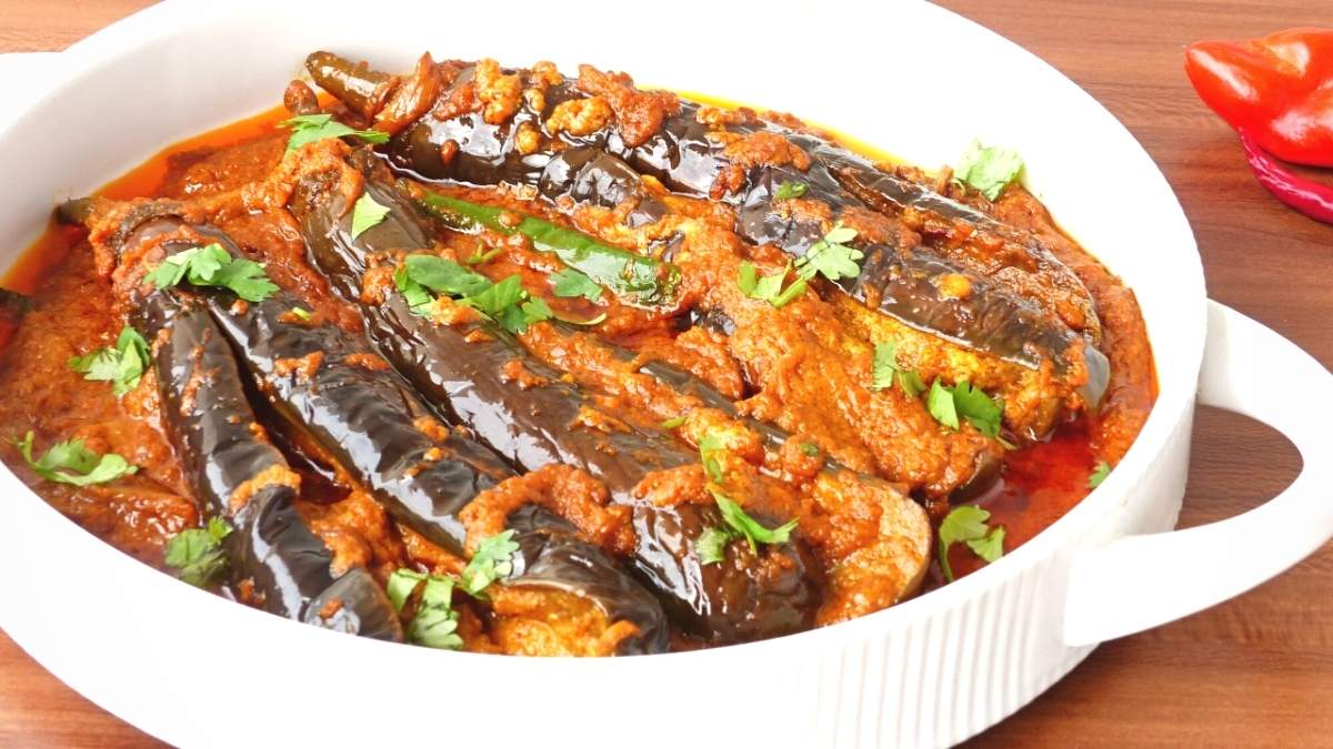 Easy and unique begun bahar recipe 