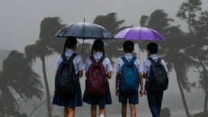 School Holiday storm and rain due to deep depression for two days
