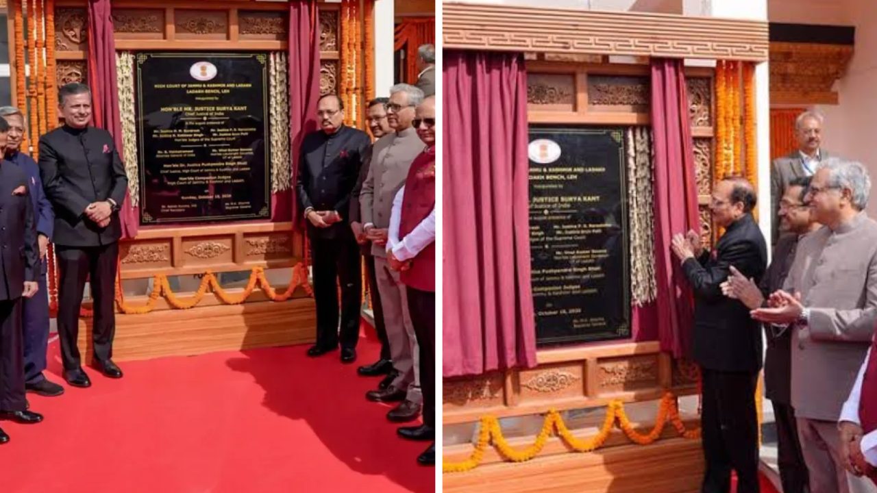 The Chief Justice of India inaugurated the Ladakh High Court bench in Leh.