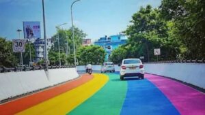 Agnimitra Paul reveals the color used on the Chingrighata flyover
