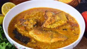 Recipe Moong Dal with Hilsa fish using just a few ingredients