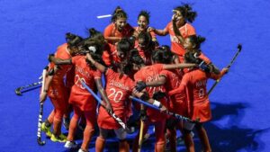 India Women's National Field Hockey Team wins gold at Asian Games.