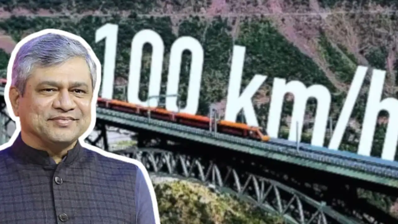 Vande Bharat runs at 100 km/h on world's highest rail bridge Indian Railways.