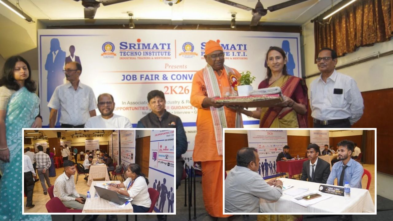 Grand job fair and convocation day were organized by Srimati Techno Institute and Srimati Private ITI.