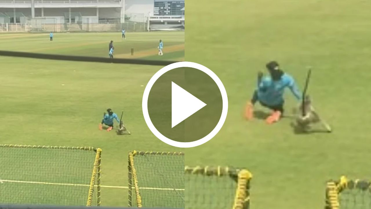 A monkey suddenly appeared on the field during a match in Nagpur.