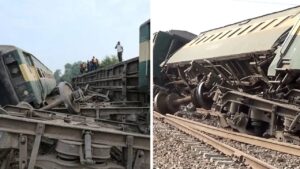 6 killed and around 30 injured in a horrific train accident in Pakistan.