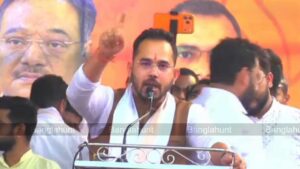 Santu Pan at Serampore Yuba Garjan Sabha questions Mamata TMC