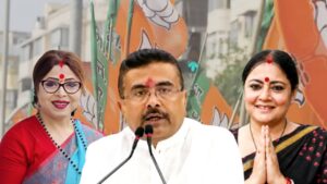 Suvendu Adhikari praised Agnimitra Paul Sarbori Mukherjee and Papiya Adhikari