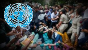 What did India say regarding the United Nations' concern over the protests by the CJP?