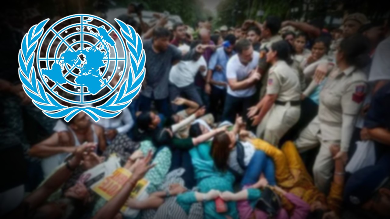 What did India say regarding the United Nations' concern over the protests by the CJP?