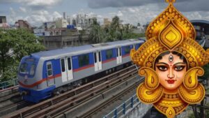 Kolkata Metro visiting the pandals right after getting off the train is on the agenda
