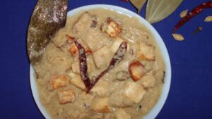 Recipe Paneer Rezala with just a few simple ingredients